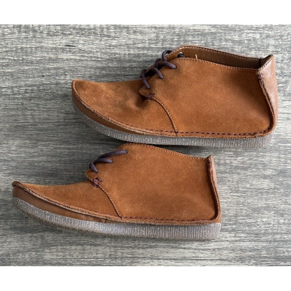 Clarks Women’s Suede Moccasin Booties Sienna Brown Size 6 #26121727